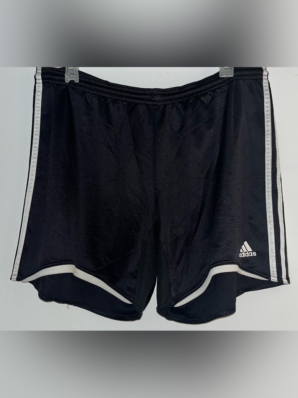 adidas Black Shorts with White Accent Trim